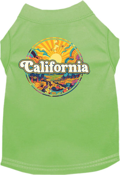 Pet Dog & Cat Screen Printed Shirt, "California Trippy Peaks"