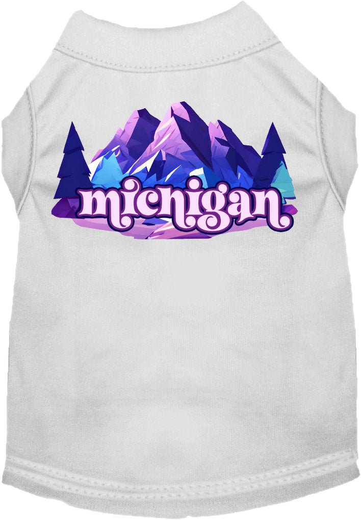 Pet Dog & Cat Screen Printed Shirt, "Michigan Alpine Pawscape"