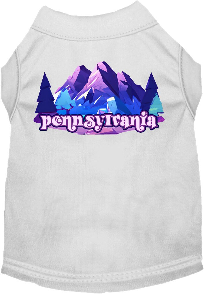 Pet Dog & Cat Screen Printed Shirt, "Pennsylvania Alpine Pawscape"