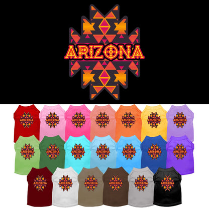 Pet Dog & Cat Screen Printed Shirt, "Arizona Navajo Tribal"