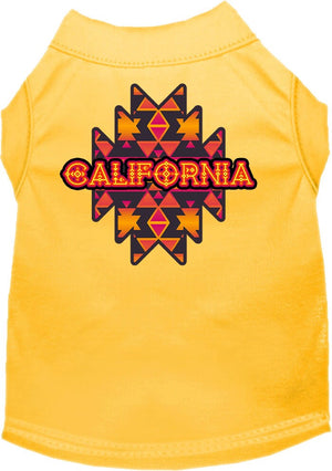 Pet Dog & Cat Screen Printed Shirt, "California Navajo Tribal"