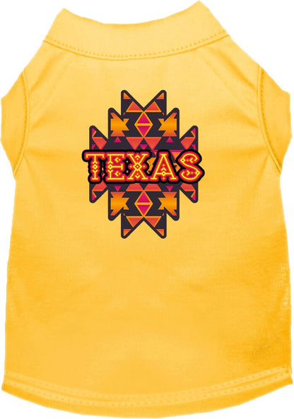 Pet Dog & Cat Screen Printed Shirt for Small to Medium Pets (Sizes XS-XL), "Texas Navajo Tribal"