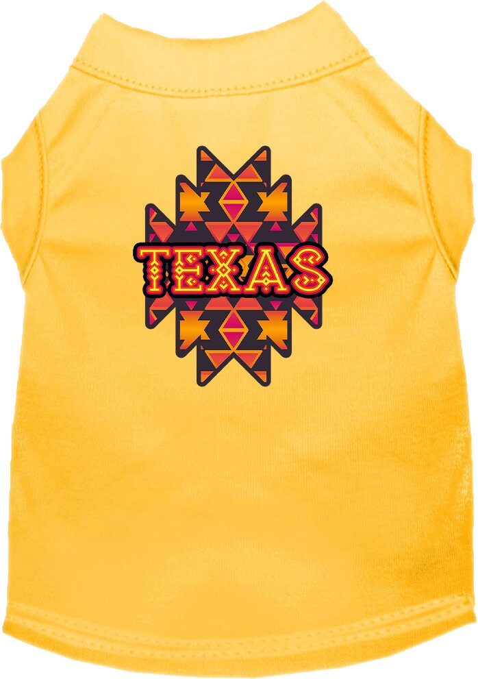Pet Dog & Cat Screen Printed Shirt for Small to Medium Pets (Sizes XS-XL), "Texas Navajo Tribal"