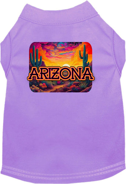 Pet Dog & Cat Screen Printed Shirt for Medium to Large Pets (Sizes 2XL-6XL), "Arizona Neon Desert"