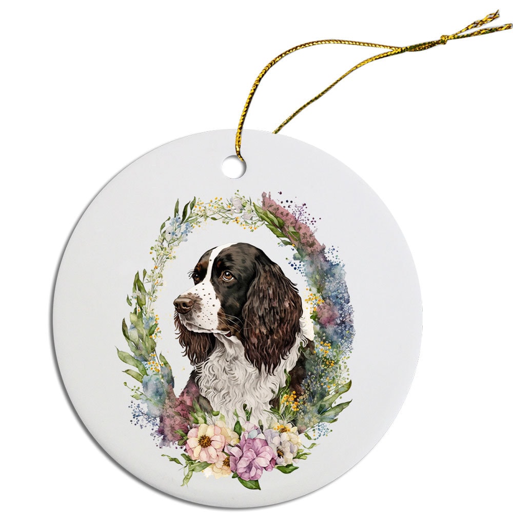 Dog Breed Christmas Ornament, "English Springer Spaniel"