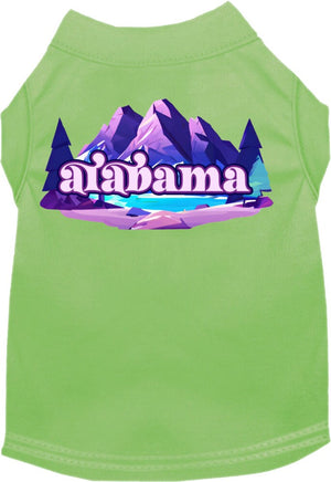 Pet Dog & Cat Screen Printed Shirt, "Alabama Alpine Pawscape"