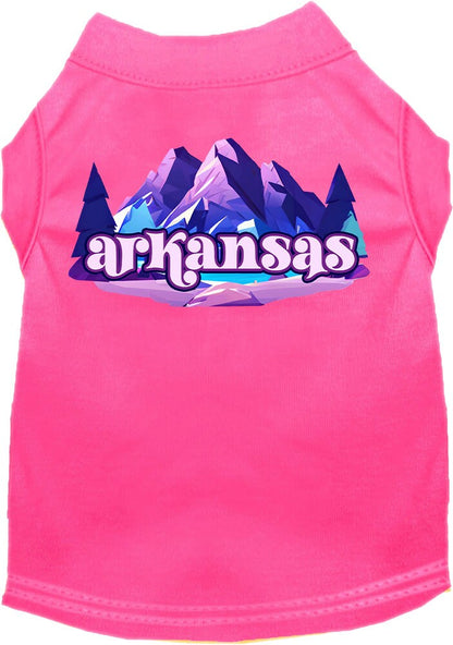 Pet Dog & Cat Screen Printed Shirt, "Arkansas Alpine Pawscape"