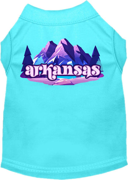 Pet Dog & Cat Screen Printed Shirt, "Arkansas Alpine Pawscape"