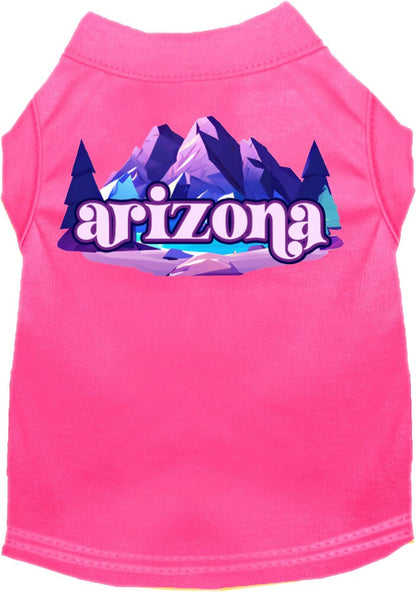 Pet Dog & Cat Screen Printed Shirt, "Arizona Alpine Pawscape"