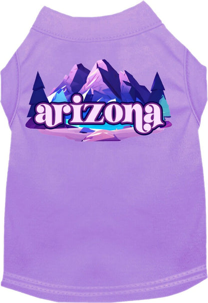 Pet Dog & Cat Screen Printed Shirt, "Arizona Alpine Pawscape"