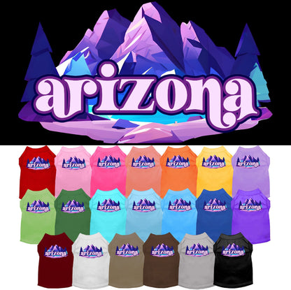 Pet Dog & Cat Screen Printed Shirt, "Arizona Alpine Pawscape"