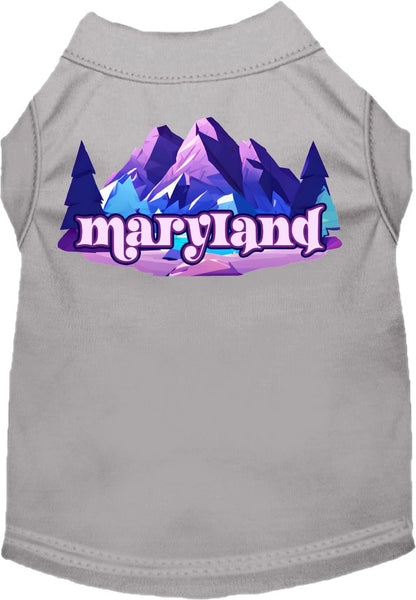 Pet Dog & Cat Screen Printed Shirt, "Maryland Alpine Pawscape"