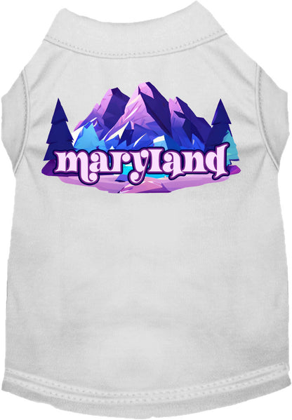 Pet Dog & Cat Screen Printed Shirt, "Maryland Alpine Pawscape"