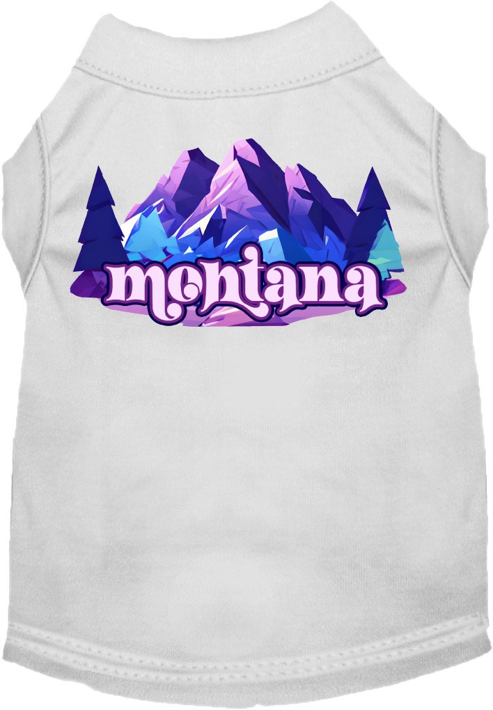 Pet Dog & Cat Screen Printed Shirt, "Montana Alpine Pawscape"