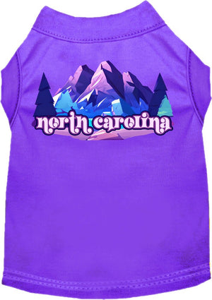 Pet Dog & Cat Screen Printed Shirt, "North Carolina Alpine Pawscape"