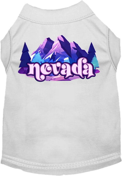 Pet Dog & Cat Screen Printed Shirt, "Nevada Alpine Pawscape"