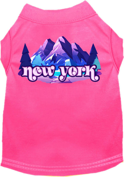 Pet Dog & Cat Screen Printed Shirt, "New York Alpine Pawscape"