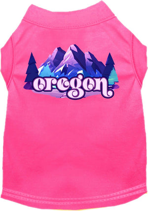 Pet Dog & Cat Screen Printed Shirt, "Oregon Alpine Pawscape"