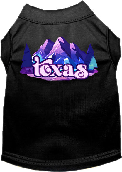 Pet Dog & Cat Screen Printed Shirt, "Texas Alpine Pawscape"