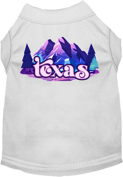 Pet Dog & Cat Screen Printed Shirt, "Texas Alpine Pawscape"