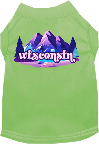 Pet Dog & Cat Screen Printed Shirt, "Wisconsin Alpine Pawscape"