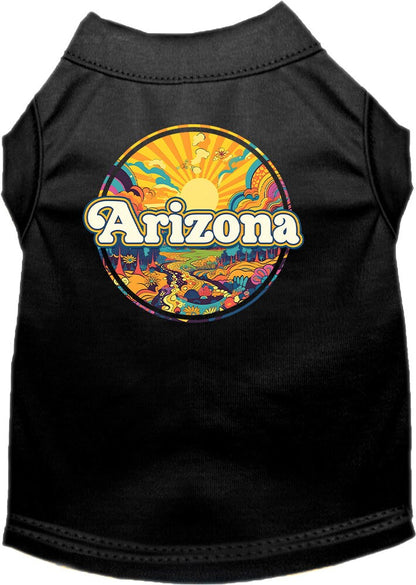 Pet Dog & Cat Screen Printed Shirt, "Arizona Trippy Peaks"