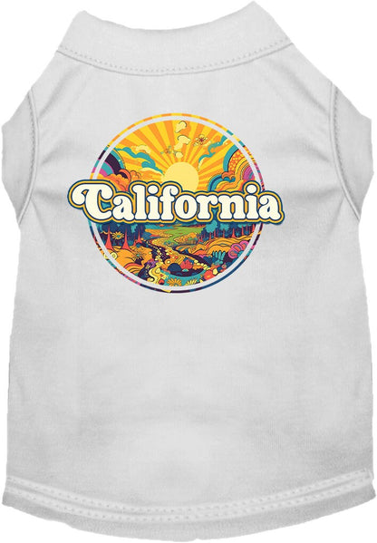 Pet Dog & Cat Screen Printed Shirt, "California Trippy Peaks"