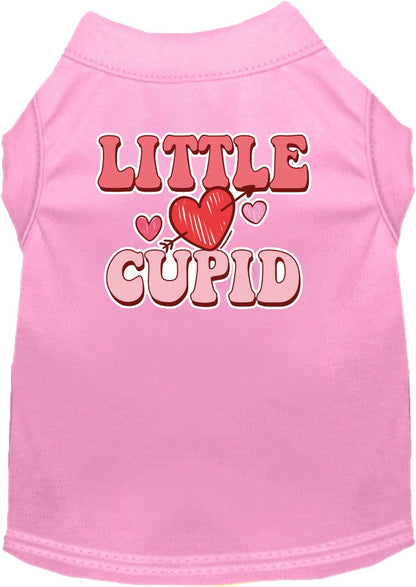 Pet Dog & Cat Screen Printed Shirt for Small to Medium Pets (Sizes XS-XL), "Little Cupid"