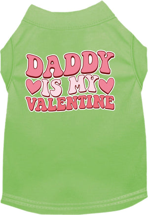 Pet Dog & Cat Screen Printed Shirt for Medium to Large Pets (Sizes 2XL-6XL), "Daddy Is My Valentine"
