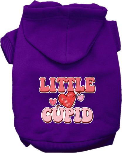 Pet Dog & Cat Screen Printed Hoodie for Small to Medium Pets (Sizes XS-XL),"Little Cupid"