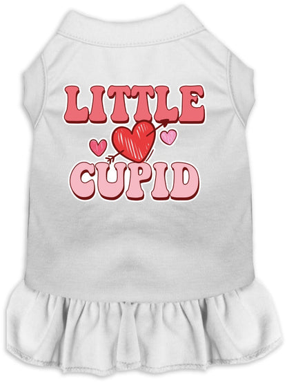 Pet Dog & Cat Screen Printed Dress for Medium to Large Pets (Sizes 2XL-4XL), "Little Cupid"