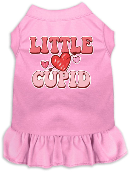 Pet Dog & Cat Screen Printed Dress for Small to Medium Pets (Sizes XS-XL), "Little Cupid"