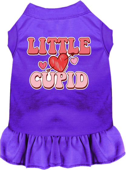 Pet Dog & Cat Screen Printed Dress for Small to Medium Pets (Sizes XS-XL), "Little Cupid"