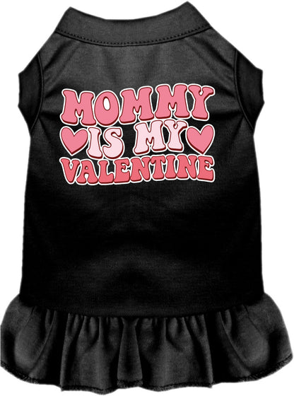 Pet Dog & Cat Screen Printed Dress for Small to Medium Pets (Sizes XS-XL), "Mommy Is My Valentine"