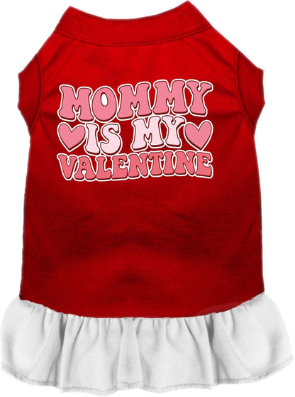 Pet Dog & Cat Screen Printed Dress for Small to Medium Pets (Sizes XS-XL), "Mommy Is My Valentine"