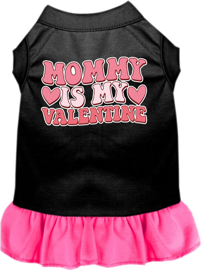 Pet Dog & Cat Screen Printed Dress for Medium to Large Pets (Sizes 2XL-4XL), "Mommy Is My Valentine"