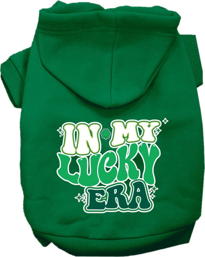 Pet Dog & Cat Screen Printed Hoodie for Small to Medium Pets (Sizes XS-XL), "In My Lucky Era"