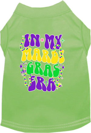 Pet Dog & Cat Screen Printed Shirt for Small to Medium Pets (Sizes XS-XL), "In My Mardi Gras Era"