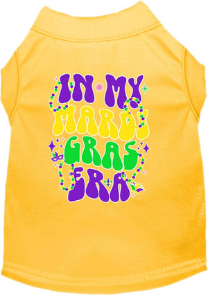 Pet Dog & Cat Screen Printed Shirt for Medium to Large Pets (Sizes 2XL-6XL), "In My Mardi Gras Era"