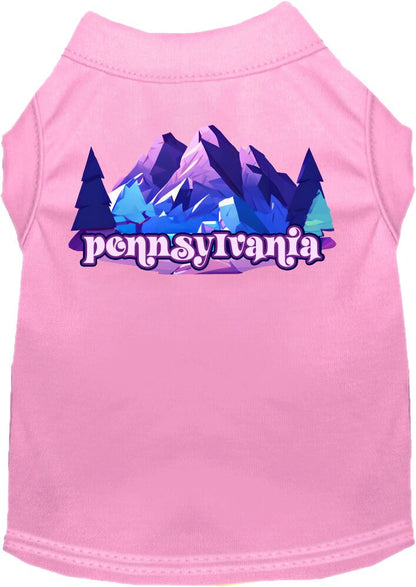 Pet Dog & Cat Screen Printed Shirt, "Pennsylvania Alpine Pawscape"