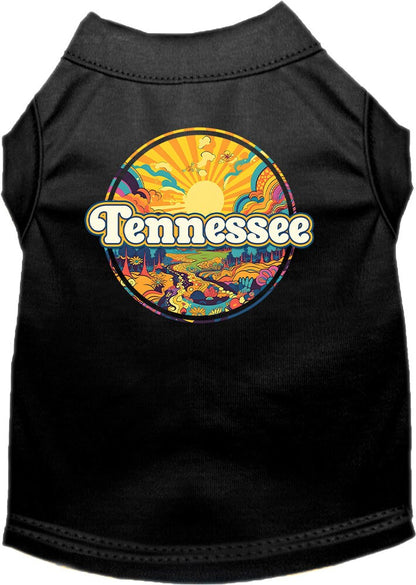 Pet Dog & Cat Screen Printed Shirt, "Tennessee Trippy Peaks"