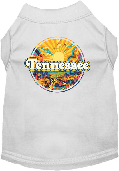 Pet Dog & Cat Screen Printed Shirt, "Tennessee Trippy Peaks"