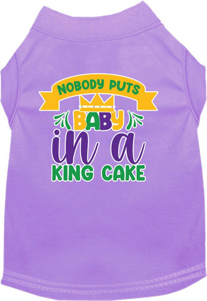 Pet Dog & Cat Screen Printed Shirt for Medium to Large Pets (Sizes 2XL-6XL), "Nobody Puts Baby In A King Cake"