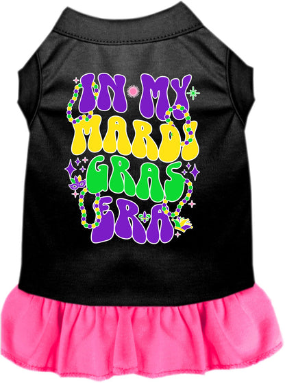 Pet Dog & Cat Screen Printed Dress for Small to Medium Pets (Sizes XS-XL), "In My Mardi Gras Era"