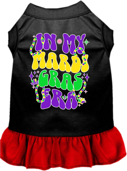 Pet Dog & Cat Screen Printed Dress for Small to Medium Pets (Sizes XS-XL), "In My Mardi Gras Era"