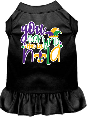 Pet Dog & Cat Screen Printed Dress for Small to Medium Pets (Sizes XS-XL), "You Can Find Me In Nola"