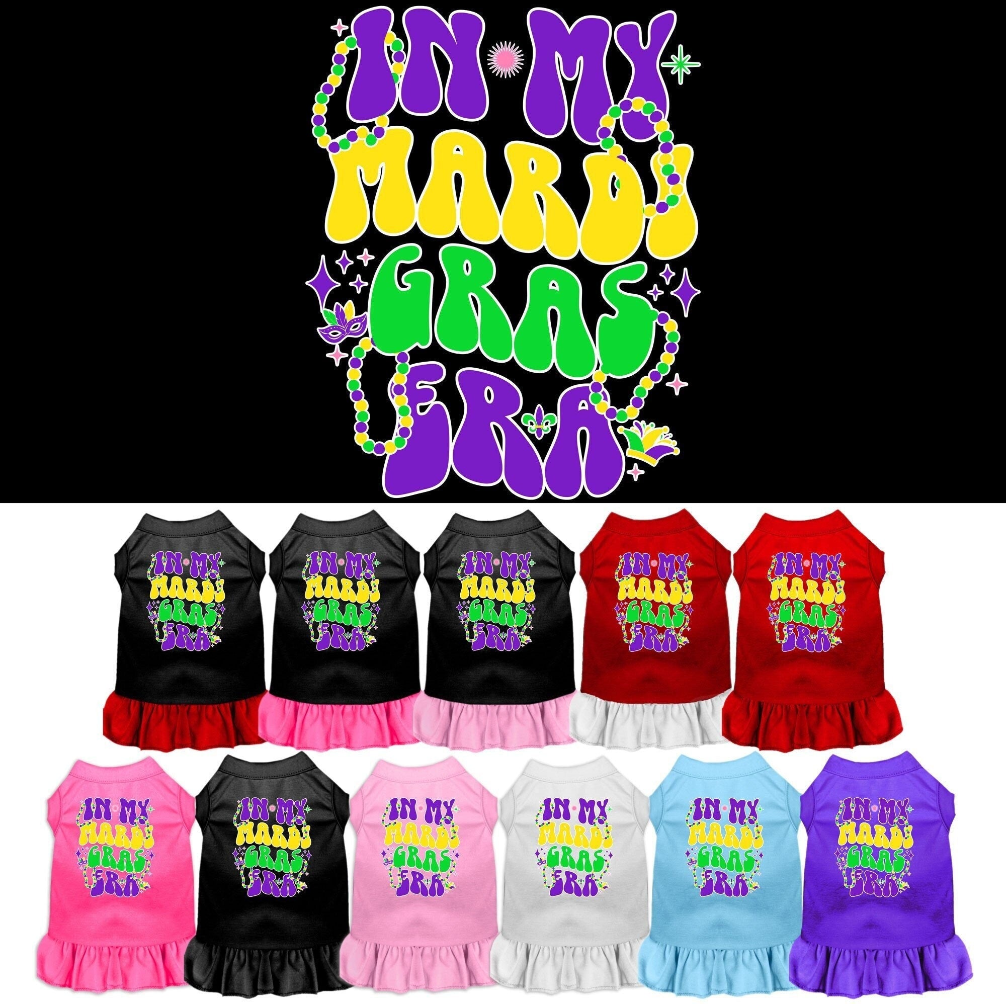 dog mardi gras shirt