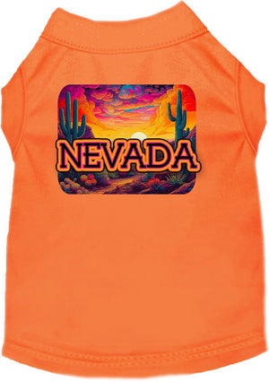 Pet Dog & Cat Screen Printed Shirt for Medium to Large Pets (Sizes 2XL-6XL), "Nevada Neon Desert"