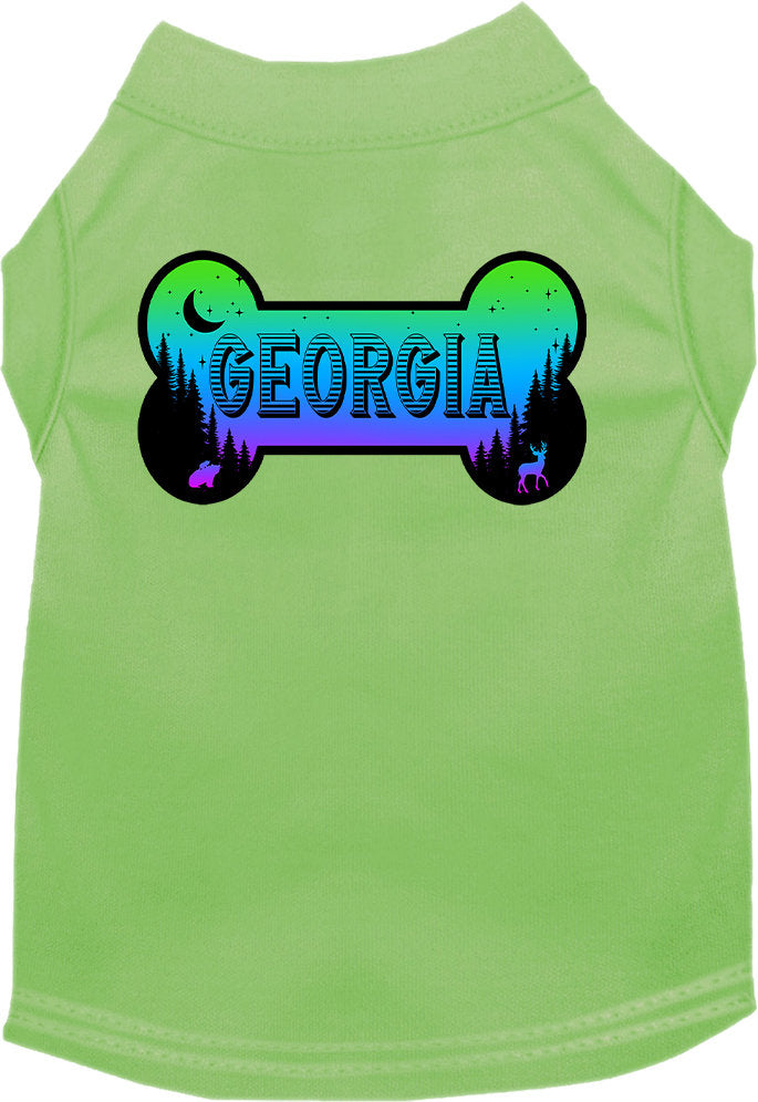 Pet Dog & Cat Screen Printed Shirt for Small to Medium Pets (Sizes XS-XL), "Georgia Mountain Shades"