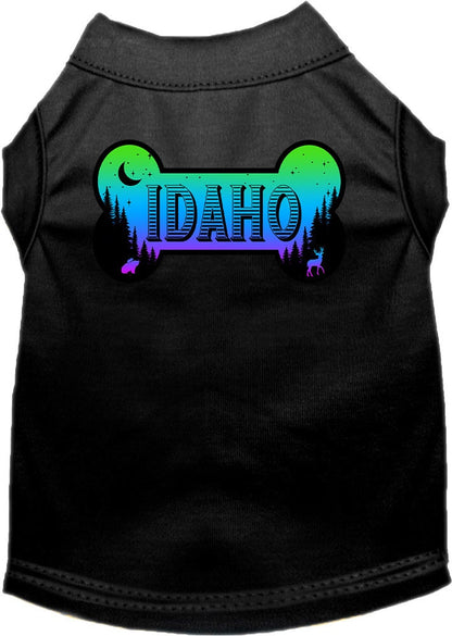 Pet Dog & Cat Screen Printed Shirt for Medium to Large Pets (Sizes 2XL-6XL), "Idaho Mountain Shades"